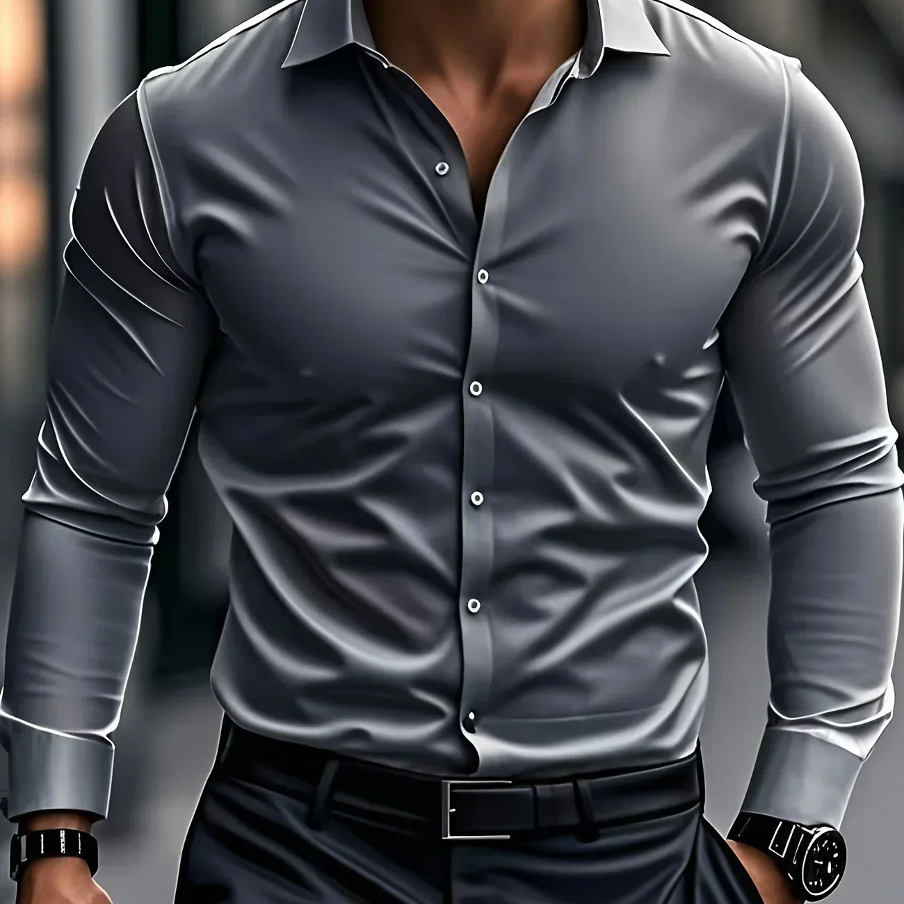 Lenoir | Camisa elegante de manga larga con botones