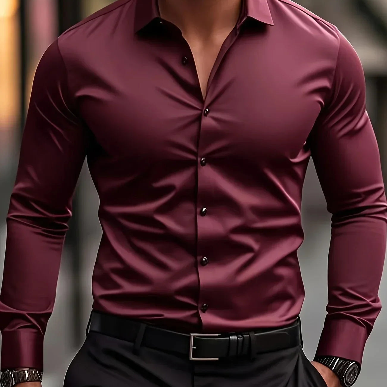 Lenoir | Camisa elegante de manga larga con botones