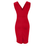 FLORINE™ - Bata larga ajustada con escote en V y abertura