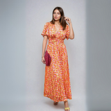 PAULINE™ - Vestido Largo con Estampado Floral