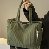 TILDA™ – Bolso tote acanalado con detalle de cordón