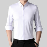 Ruan - Camisa elástica antiarrugas para hombre