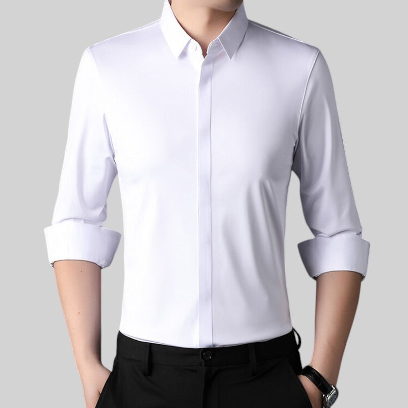Ruan - Camisa elástica antiarrugas para hombre