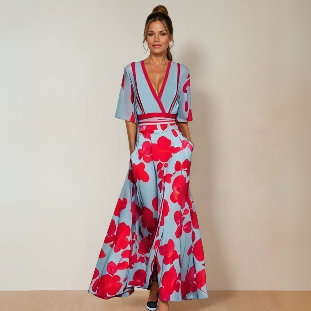 AMARA™ - Bata Floral Clásica