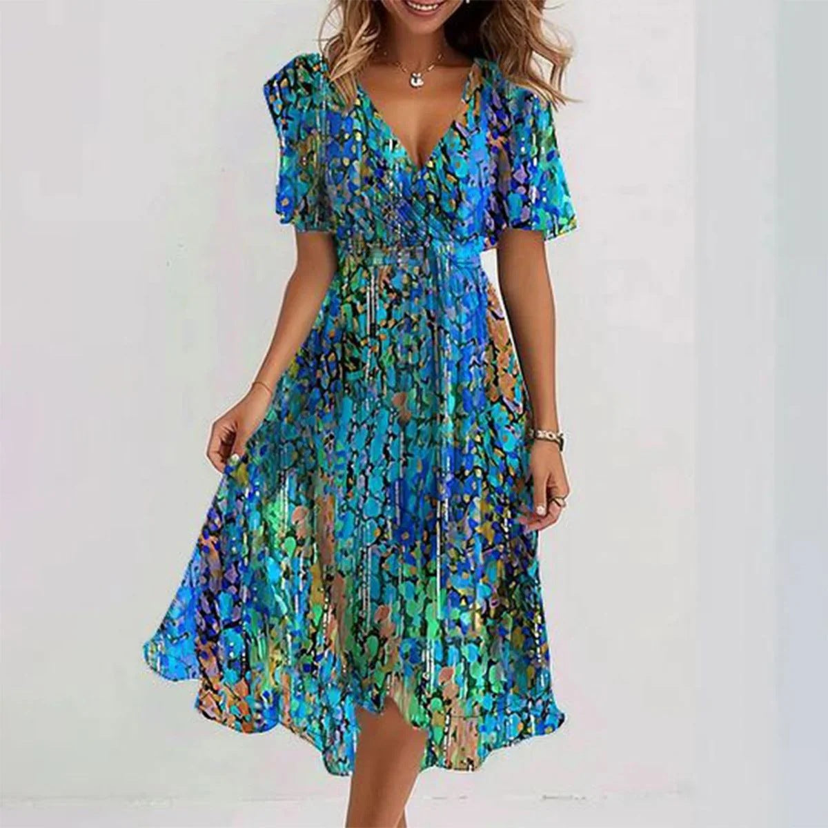 LINA™ - Vestido de manga corta