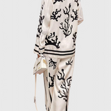 Nazaret - Conjunto de Pierna Ancha con Estampado Artístico