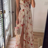 YUNA™ - Vestido largo con estampado floral