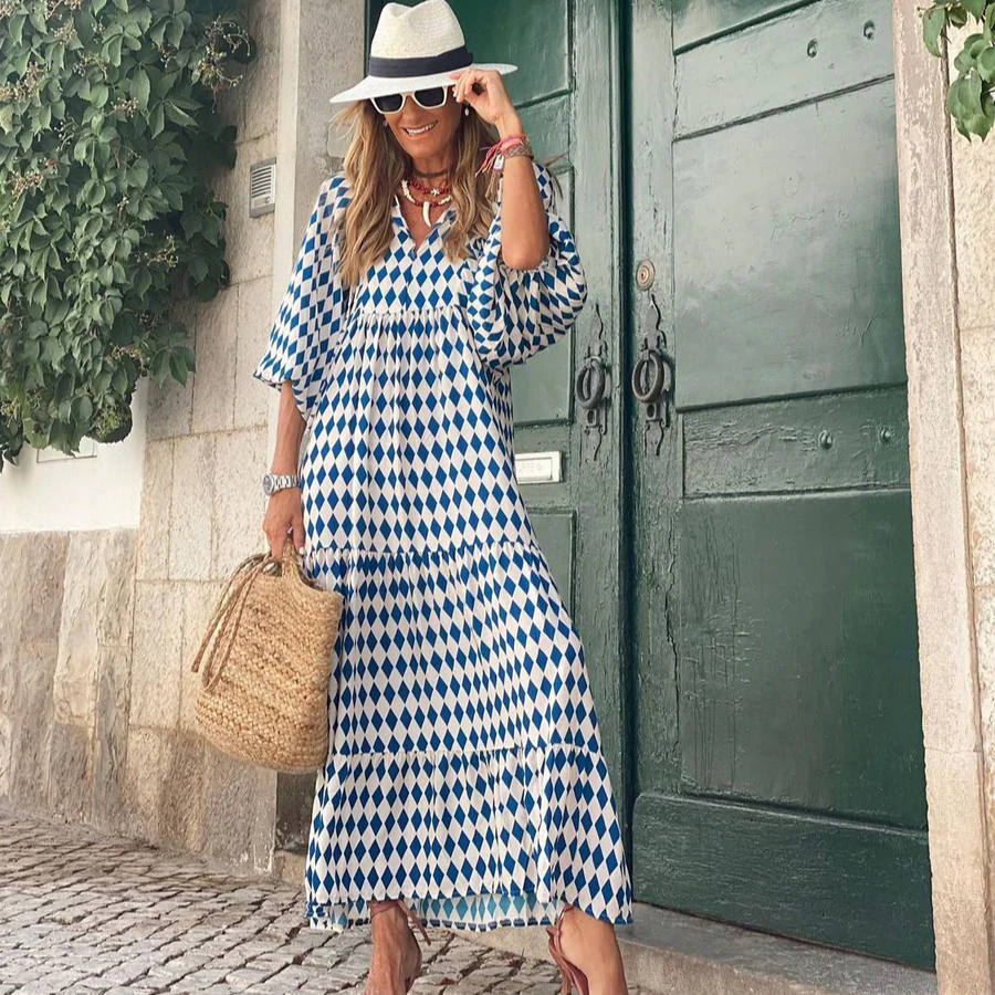 ELIN™ - Bata Maxi Boho en Algodón