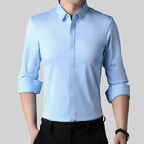 Ruan - Camisa elástica antiarrugas para hombre