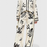 Nazaret - Conjunto de Pierna Ancha con Estampado Artístico