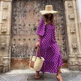 ELIN™ - Bata Maxi Boho en Algodón