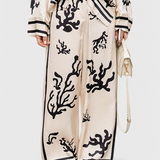 Nazaret - Conjunto de Pierna Ancha con Estampado Artístico