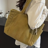 TILDA™ – Bolso tote acanalado con detalle de cordón