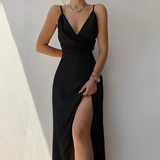 VIVIAN™ - Vestido con escote en V y abertura Suspender