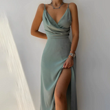 VIVIAN™ - Vestido con escote en V y abertura Suspender