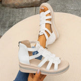 CAMILA™ - Sandalias con cremallera, tiras y pedrería