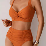 Freya | Bikini bandeau con volantes