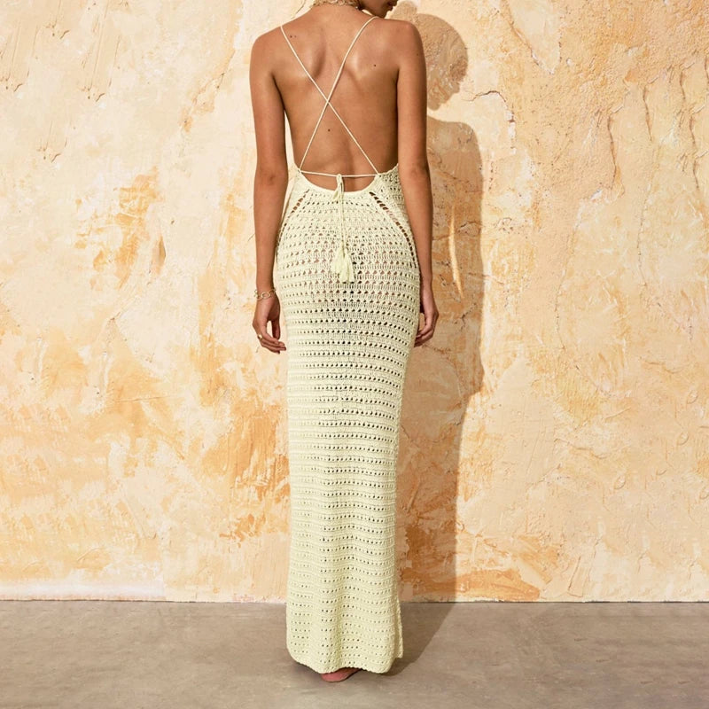 BORD l Robe longue au crochet, Robe de plage