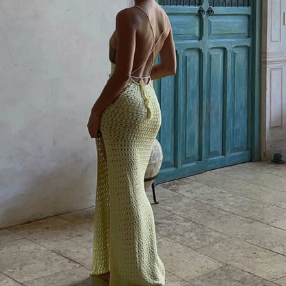 BORD l Robe longue au crochet, Robe de plage