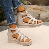 CAMILA™ - Sandalias con cremallera, tiras y pedrería