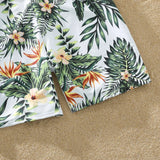 Plant Flounce Plumeria Family Matching Swimsuit
