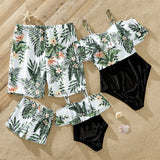 Plant Flounce Plumeria Family Matching Swimsuit