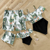 Plant Flounce Plumeria Family Matching Swimsuit