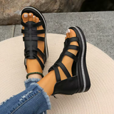 CAMILA™ - Sandalias con cremallera, tiras y pedrería