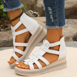 CAMILA™ - Sandalias con cremallera, tiras y pedrería