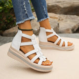 CAMILA™ - Sandalias con cremallera, tiras y pedrería