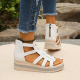 CAMILA™ - Sandalias con cremallera, tiras y pedrería