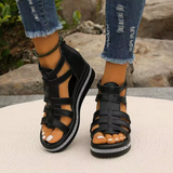 CAMILA™ - Sandalias con cremallera, tiras y pedrería