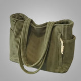 TILDA™ – Bolso tote acanalado con detalle de cordón