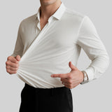 Ruan - Camisa elástica antiarrugas para hombre