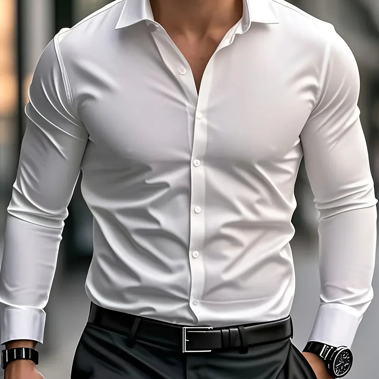 Lenoir | Camisa elegante de manga larga con botones