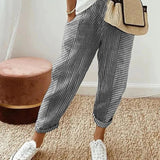 Luisa | Pantalón de algodón a rayas