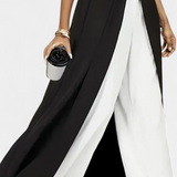 Alicia - Conjunto Bicolor Elegante sin Mangas con Pantalones Anchos