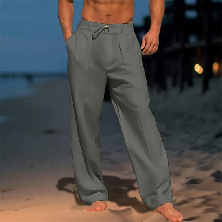 Pantalones de lino con cordón Leonardo