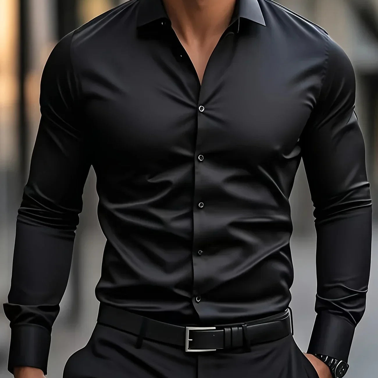 Lenoir | Camisa elegante de manga larga con botones