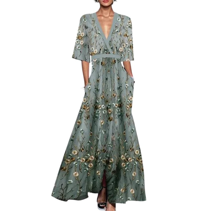 OCÉANE™ - Vestido de flor largo