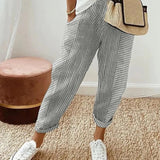 Luisa | Pantalón de algodón a rayas