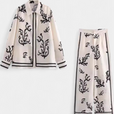 Nazaret - Conjunto de Pierna Ancha con Estampado Artístico
