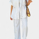 Lani - Conjunto Relaxed de Camisa y Pantalones de Algodón y Lino