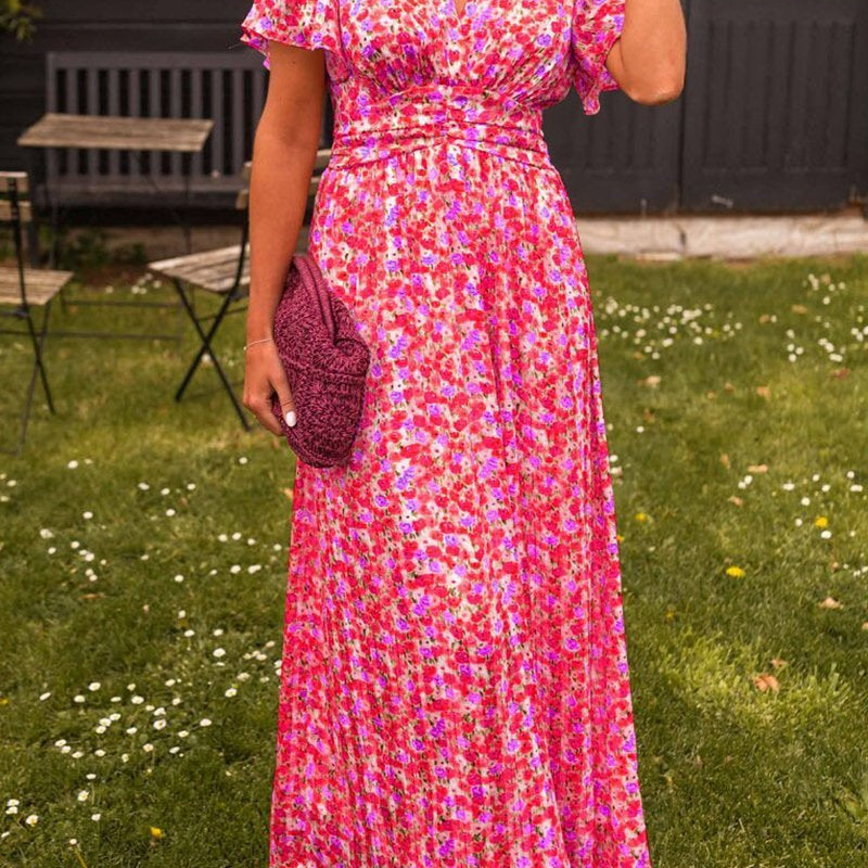 PAULINE™ - Vestido Largo con Estampado Floral