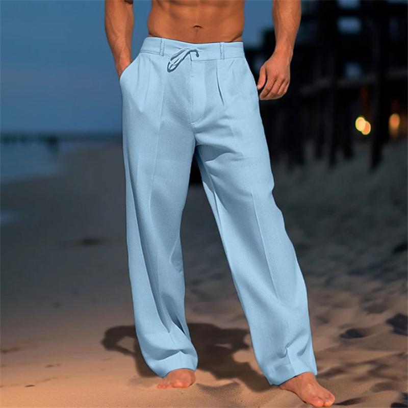 Erik | Pantalón ligero de lino en color liso